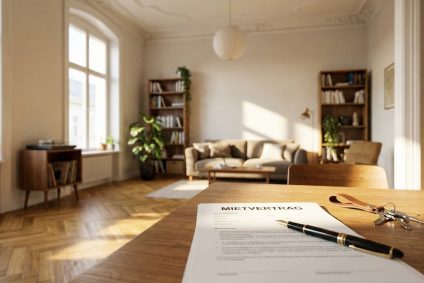 Mietvertrag und Schlüssel auf einem Tisch in einer Nürnberger Altbauwohnung, Symbolbild für Untervermietung und BGH Urteil 2026.