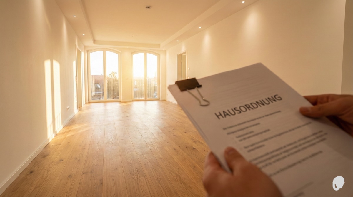 Gepflegtes Treppenhaus in Einem Mehrfamilienhaus in Nürnberg, Symbolisch Für Eine Funktionierende Hausordnung Und Immobilienverwaltung Durch Maderer Immobilien.