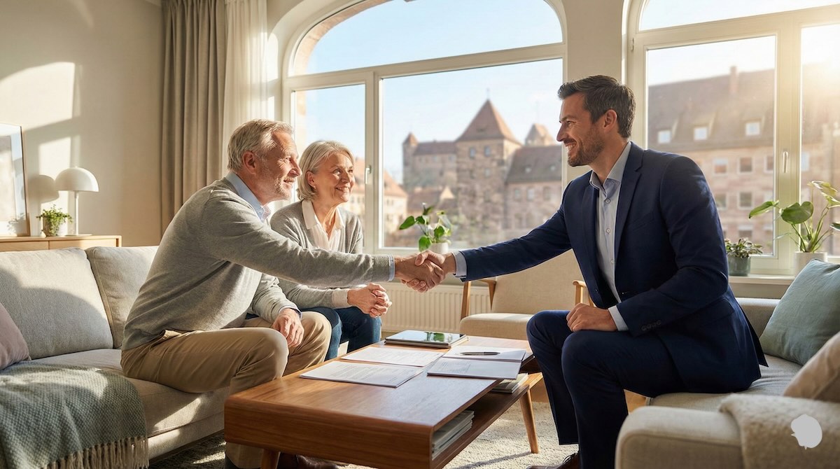 Beratung Bei Maderer Immobilien Zum Verkauf Einer Vermieteten Wohnung in Nürnberg, Thema Eigenbedarf Und Mietrecht.