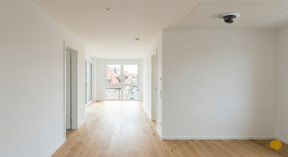 Professionelle Videoüberwachung in Einem Modernen Mehrfamilienhaus in Nürnberg Zur Sicherheit Für Vermieter.