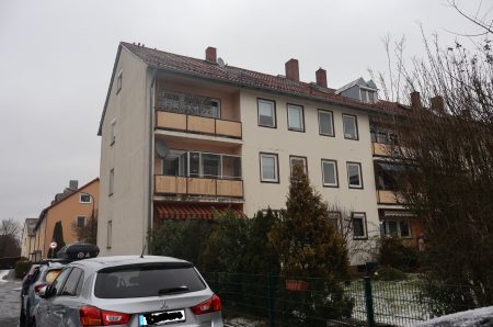 Ansicht Haus Rückseite der 2 Zimmer Wohnung