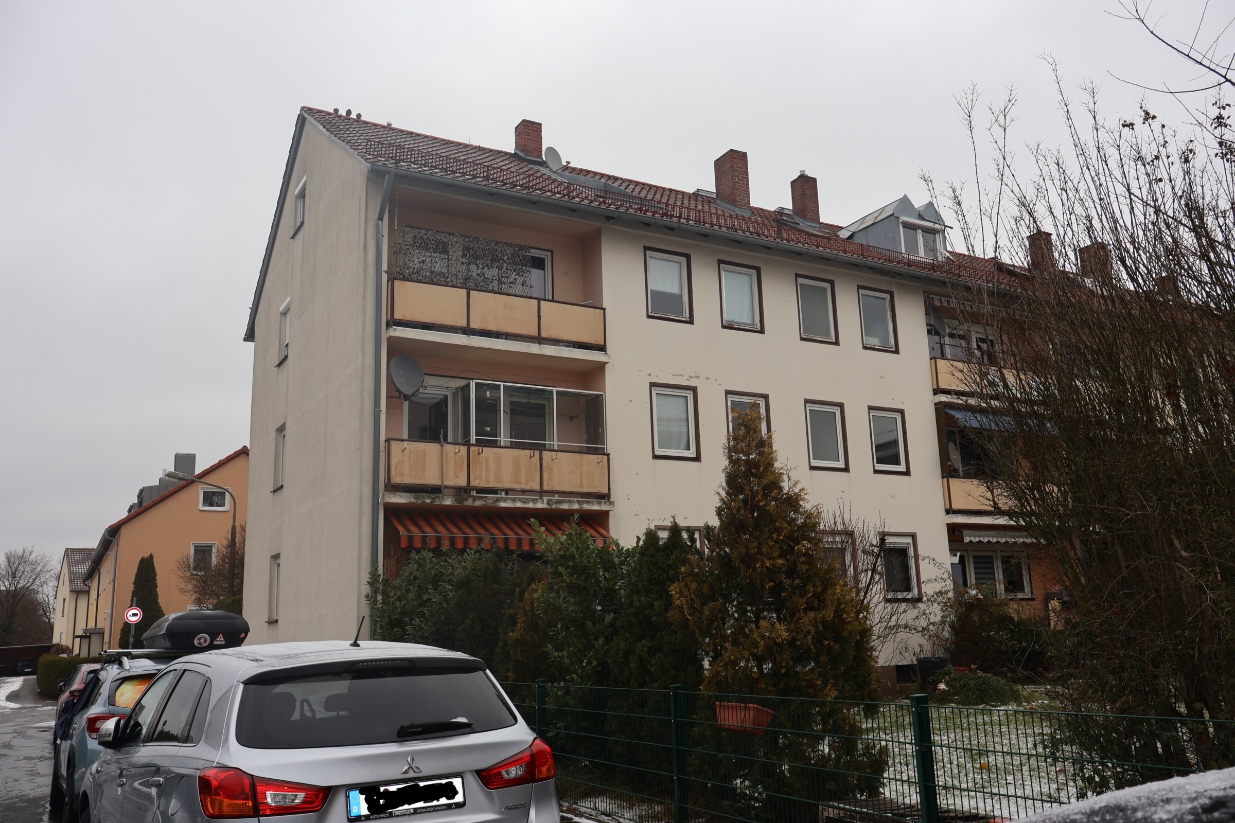Ansicht Haus Rückseite der 2 Zimmer Wohnung