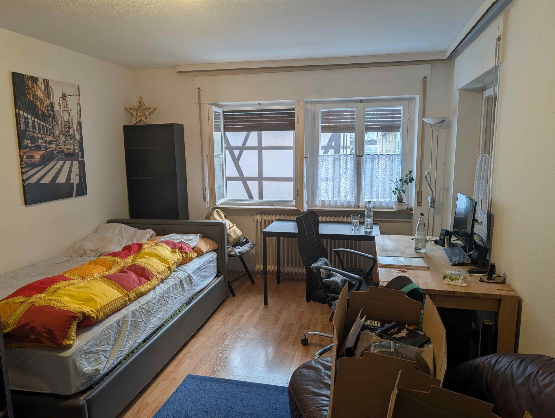 Wohnbereich der 1 Zimmer Wohnung