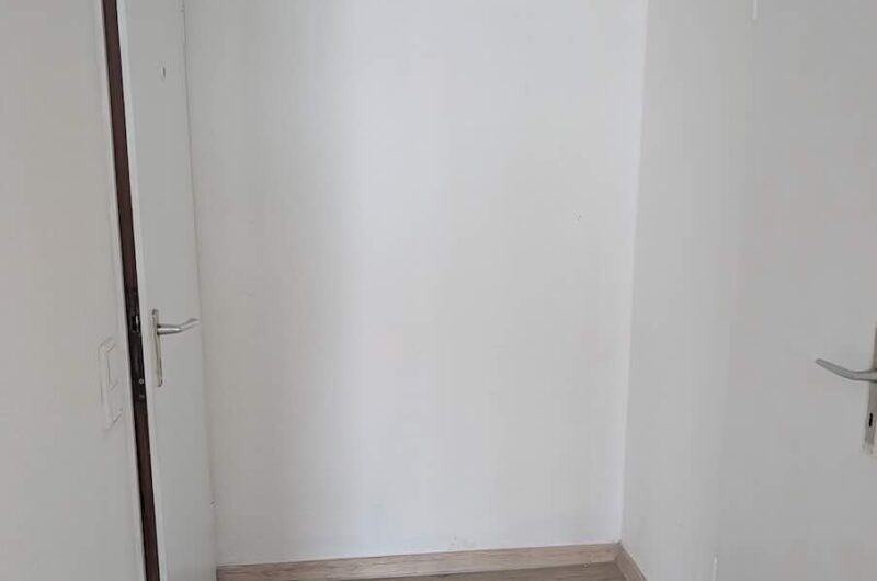 Heller Eingangsbereich (Diele) mit Laminatboden in einer 1-Zimmer-Mietwohnung.