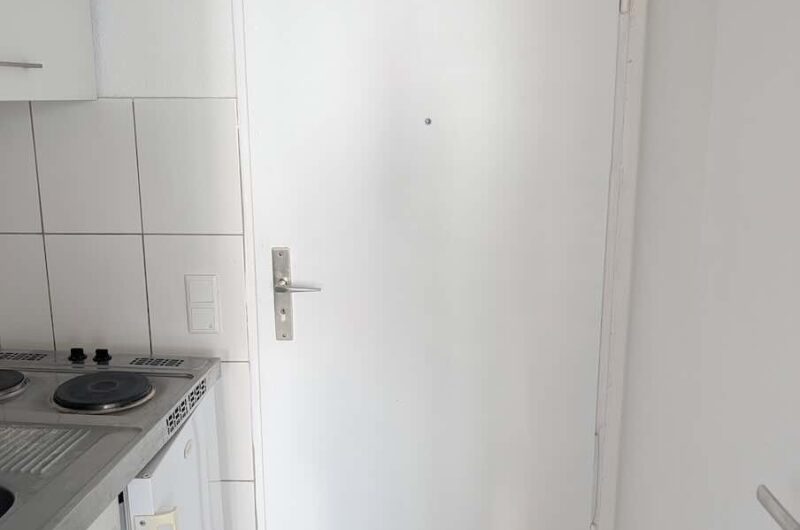 Der gepflegte Eingangsbereich und Flur der sanierten 1-Zimmer-Wohnung.
