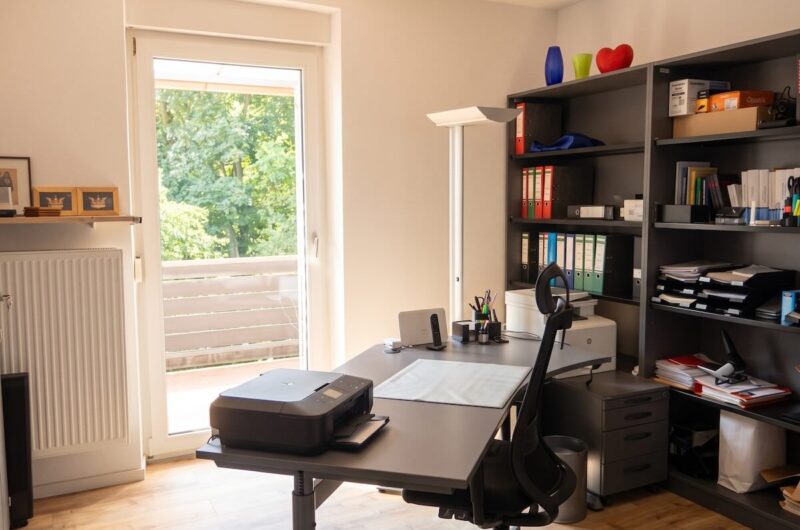 Homeoffice des freistehenden Einfamilienhauses mit idyllisch eingewachsenem Grundstück in Nürnberg Gleißhammer – Maderer Immobilien